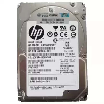 HP 300GB 10K SAS 2.5 Inch Hard Disk Drive 693569-001 652566-001 EG0300FCVBF