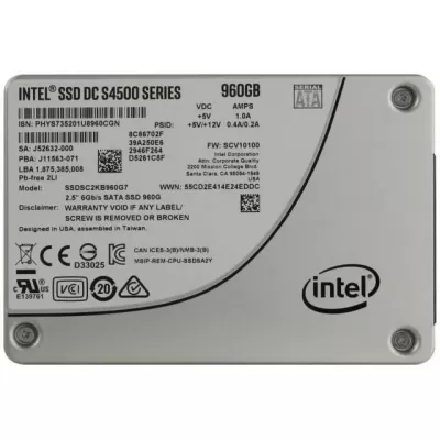 Intel SSD DC S4500 Series 960GB 2.5inch 6Gb/s SATA J52632-000 New Open Box