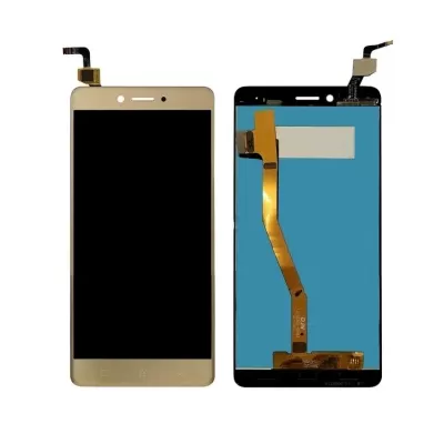 LCD with Touch Screen for Lenovo K6 Note - Gold (Display Glass Combo Folder)