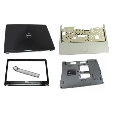 Dell Inspiron 1440 LCD Top Cover Bezel Hinges with Touchpad Palmrest and Bottom Base Full Body