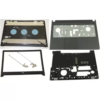 Dell Vostro 3558 LCD Top Cover Bezel Hinges with Touchpad Palmrest and Bottom Base Body Assembly