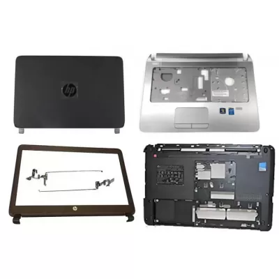 HP ProBook 440 G2 LCD Top Cover Bezel Hinges with Touchpad Palmrest and Bottom Base Full Body