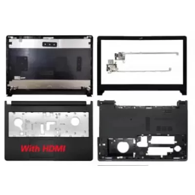 Dell Inspiron 15 5555 5558 5559 LCD Top Cover Bezel Hinges with Touchpad Palmrest and Bottom Base Body Assembly