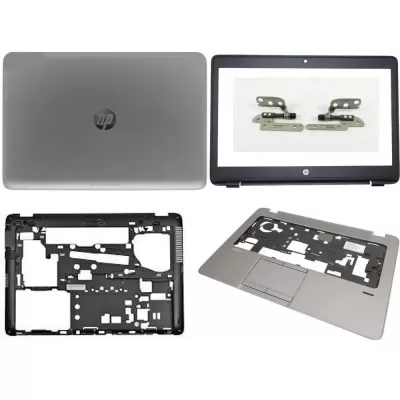 HP EliteBook 840 G1 LCD Top Cover Bezel hinges with Touchpad Palmrest and Bottom Base Full Body Housing