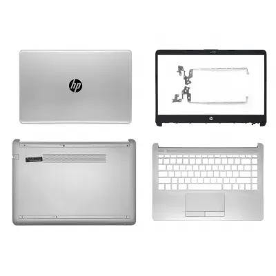 HP 14S-CR 14S-CF 14-CF 14-DK 14S Cr1005TU LCD Top Cover Bezel Hinges with Touchpad Palmrest and Bottom Base Full Body