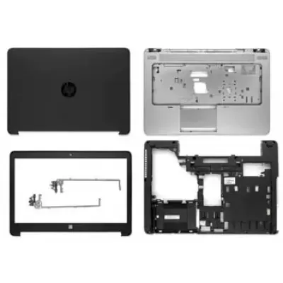 HP ProBook 640 G1 645 G1 LCD Top Cover Bezel Hinges with Touchpad Palmrest and Bottom Base Body Assembly