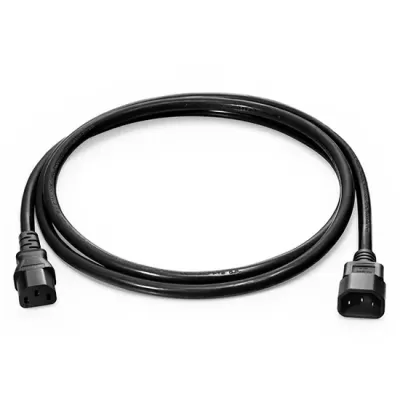 FS IEC320 C14 to IEC320 C13 14AWG 250V/15A Power Cable 6ft 1.8m PC14C13-15ABK-6