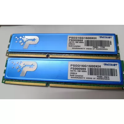 Patriot Blue 16GB (2 x 8GB) Kit DDR3 1600 (PC3 12800) Desktop Memory Model PVL38G160C0KB