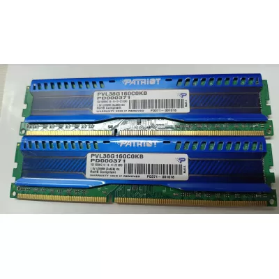 Patriot Blue 8GB (2 x 4GB) Kit DDR3 1600 (PC3 12800) 1.5V Desktop Memory Model PVL38G160C0KB-PD000371