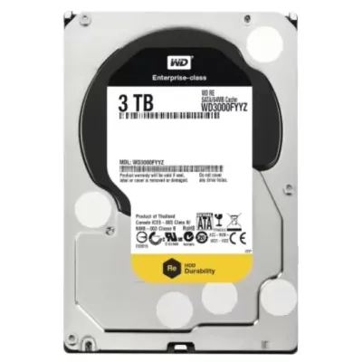 Western Digtal RE4 3 TB Desktop, Surveillance Systems, Network Attached Storage, Servers, All in One PC's Internal Hard Disk Drive (HDD) (WD3000FYYZ) (Interface: SATA, Form Factor: 3.5 inch)