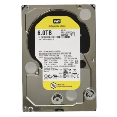 Western Digtal RE4 6 TB Desktop, Surveillance Systems, Network Attached Storage, Servers, All in One PC's Internal Hard Disk Drive (HDD) (WD6001FSYZ) (Interface: SATA, Form Factor: 3.5 inch)