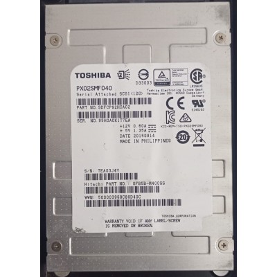Toshiba 400GB 2.5 Inch 6Gbps SAS Hard Disk SDFCP92HCA02