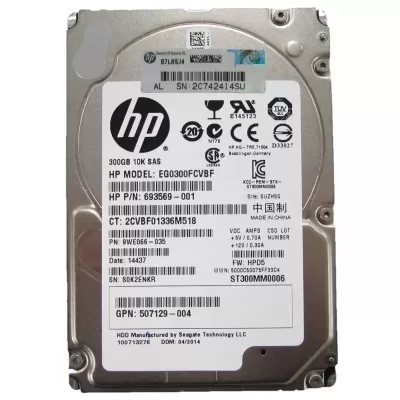 HP 300GB 10K 2.5inch SAS 6Gbps Hard Disk 693569-001