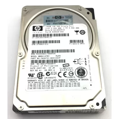 HP 146GB 10K SAS 2.5 Inch Hard Drive 438628-002 375863-012 DG146A3516 MBB2147RC