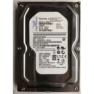 IBM 250GB 7.2K LFF 3.5inch SATA Hard Drive 42C0463