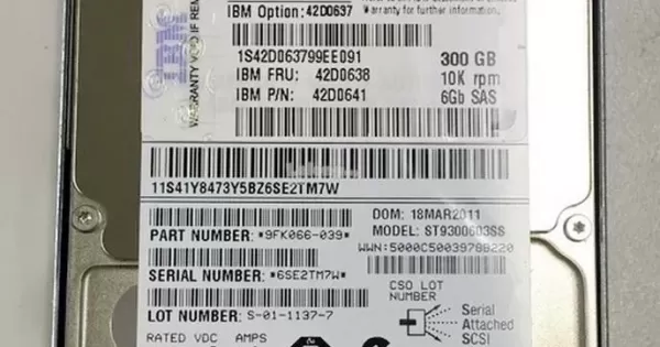 IBM 300GB 10K 6G 2.5 SAS HDD - Model Numbers 42D0637