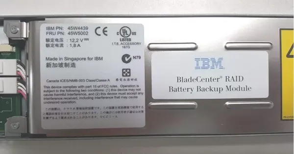 IBM BladeCenter S 8886 Raid Battery Backup Module 17P8979