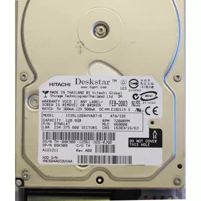 Hitachi 120GB 7.2K RPM 3.5 Inch Ultra 3.5 Inch IDE ATA hard disk 07N8147