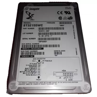 Sun 2.1GB 5.4K RPM 3.5 Inch 80 Pin Ultra SCSI Hard Disk 3702314-03