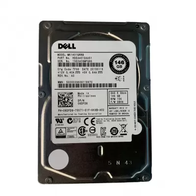 Dell 146GB SAS 15K 6Gbps 2.5 Inch Hard Disk Drive 6DFD8 MK1401GRRB HDEAA01DAA51