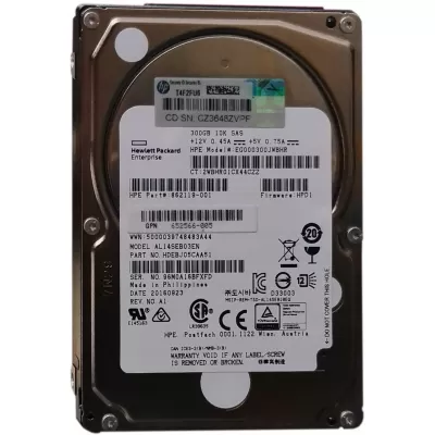 HP 300GB 10K RPM 6Gbps 2.5 Inch SAS Hard Disk 652566-005