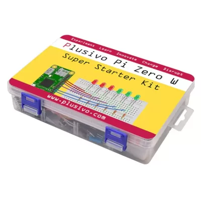 Plusivo Pi Zero W Super Starter Kit without Raspberry Pi Zero WH and without NOOBs EU and UK interchangeable plug