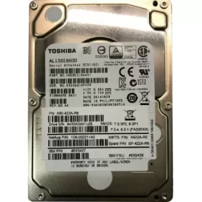 Toshiba 600GB 10K RPM 6Gbps 2.5 Inch SAS Hard Disk Drive HDEBC01NAA51