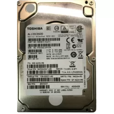 Toshiba 600GB 10K RPM 6Gbps 2.5 Inch SAS Hard Disk Drive HDEBC01NAA51