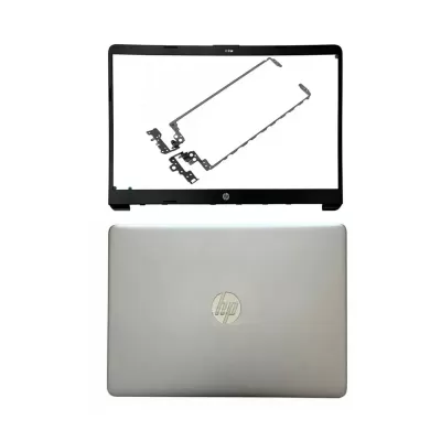 HP 15-BS Silver Laptop LCD Back Cover with Front Bezel with Hinges