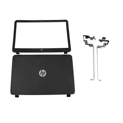 HP 15R Black Laptop LCD Back Cover with Front Bezel with Hinges